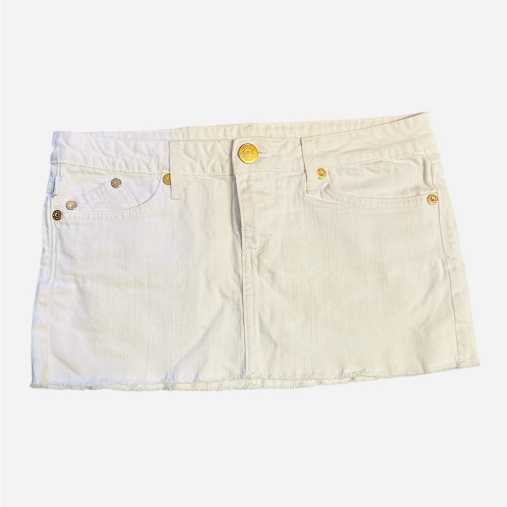 VICTORIA BECKHAM X ROCK & REPUBLIC white denim skirt